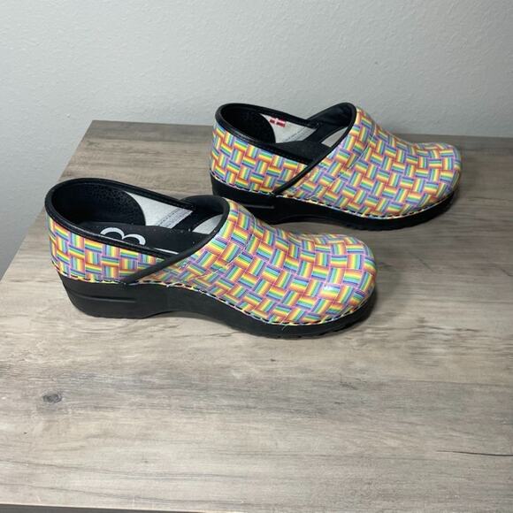 Sanita Danish Design Women's Rainbow Clogs Comfort Medical Nurse Shoes 38 - Picture 4 of 11